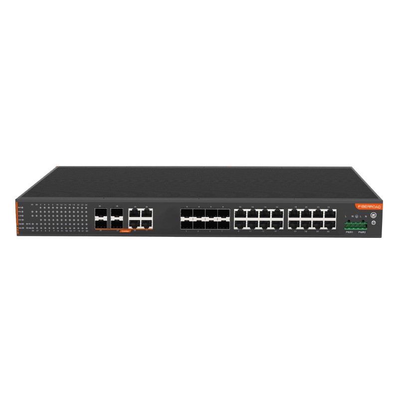28 Port Managed Industrial PoE Ethernet Switch | PoE+