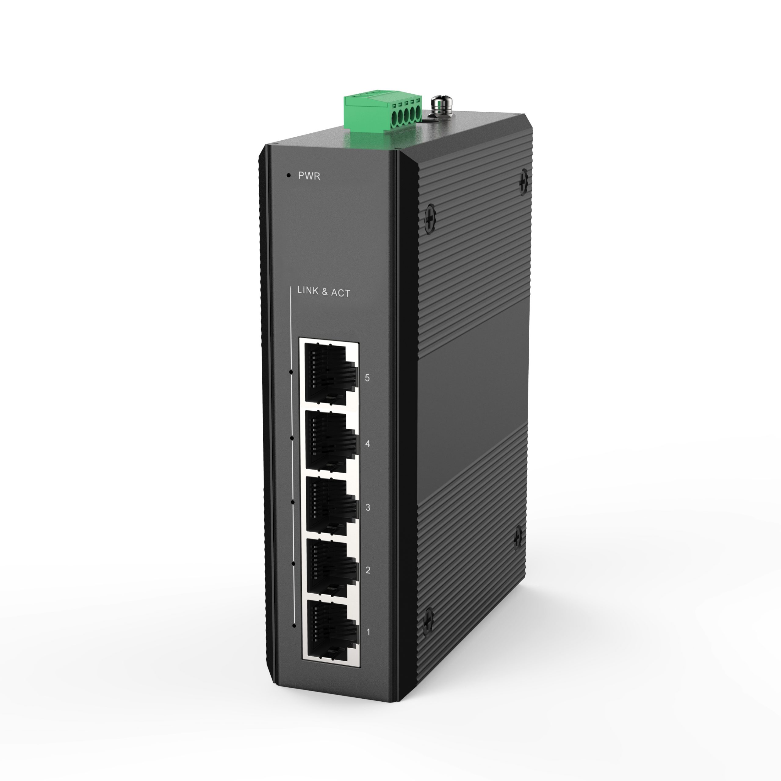 5 portos ipari Gigabit Ethernet kapcsoló