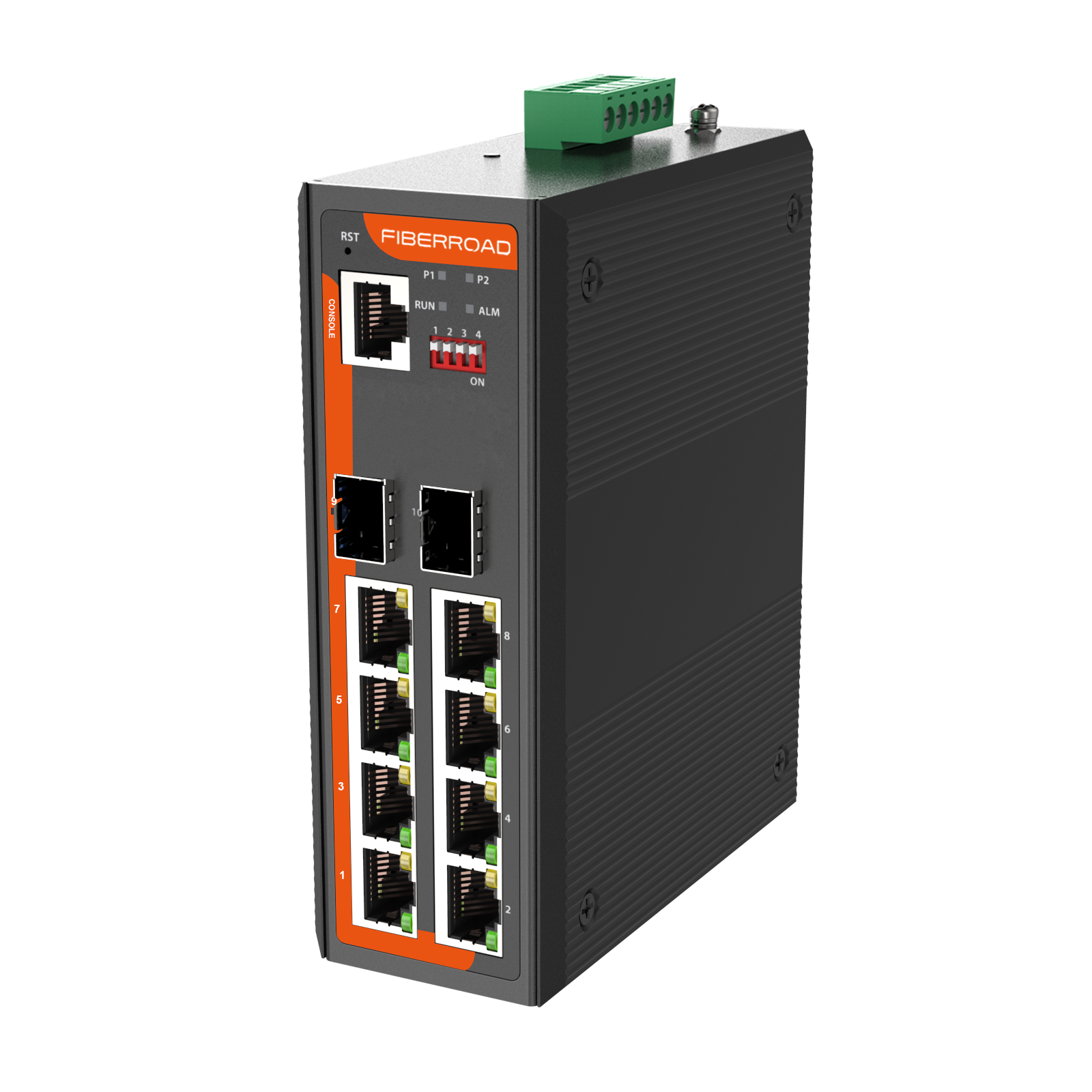 10ポート産業用PoEスイッチ | ファイバーロード