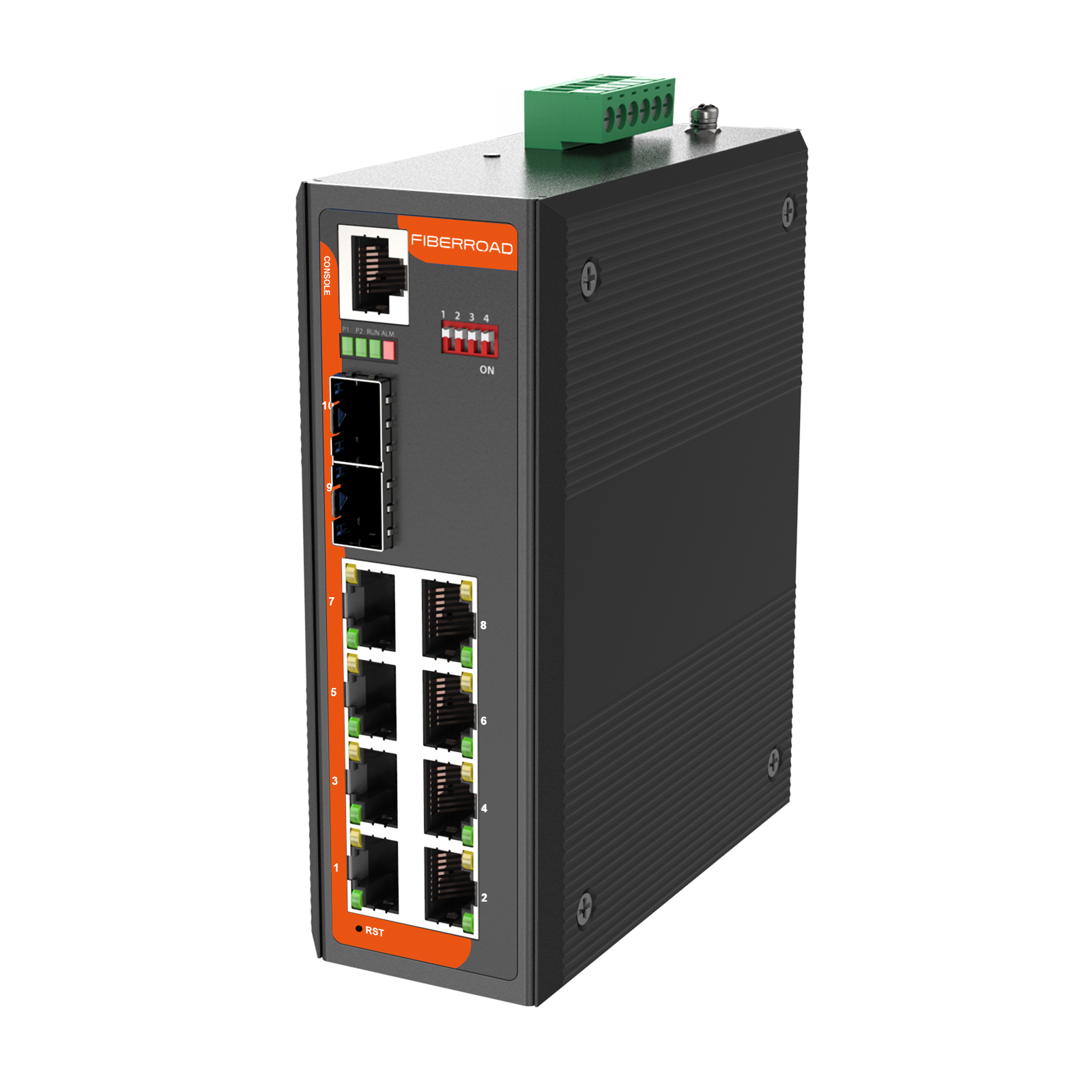 8-Port 10/100/1000T + 2-Port 1G SFP Web Smart Industrial