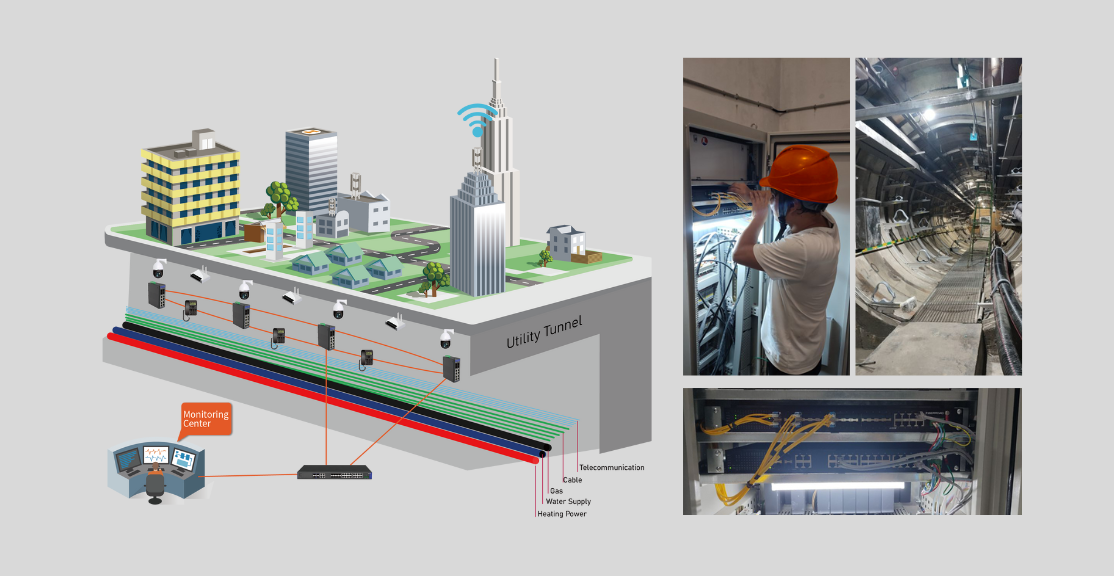Penggunaan Suis Rangkaian Industri dalam Terowong Utiliti Pintar
