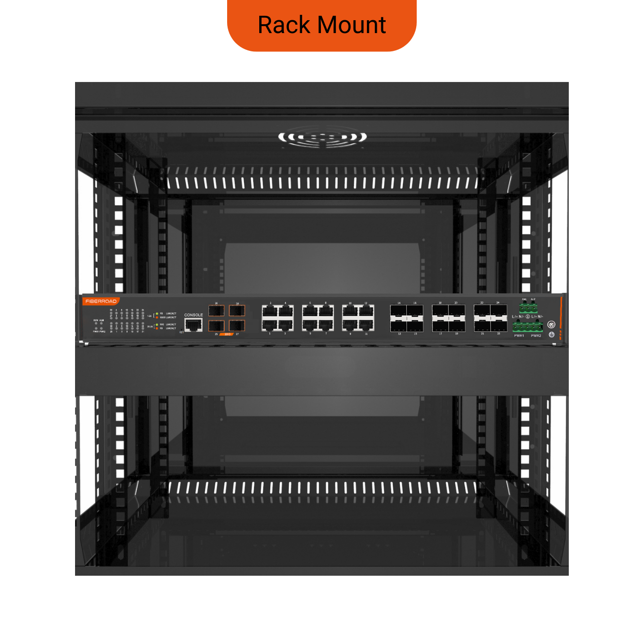 24 Port Industrial Layer 3 TSN Switch | Fiberroad IIoT