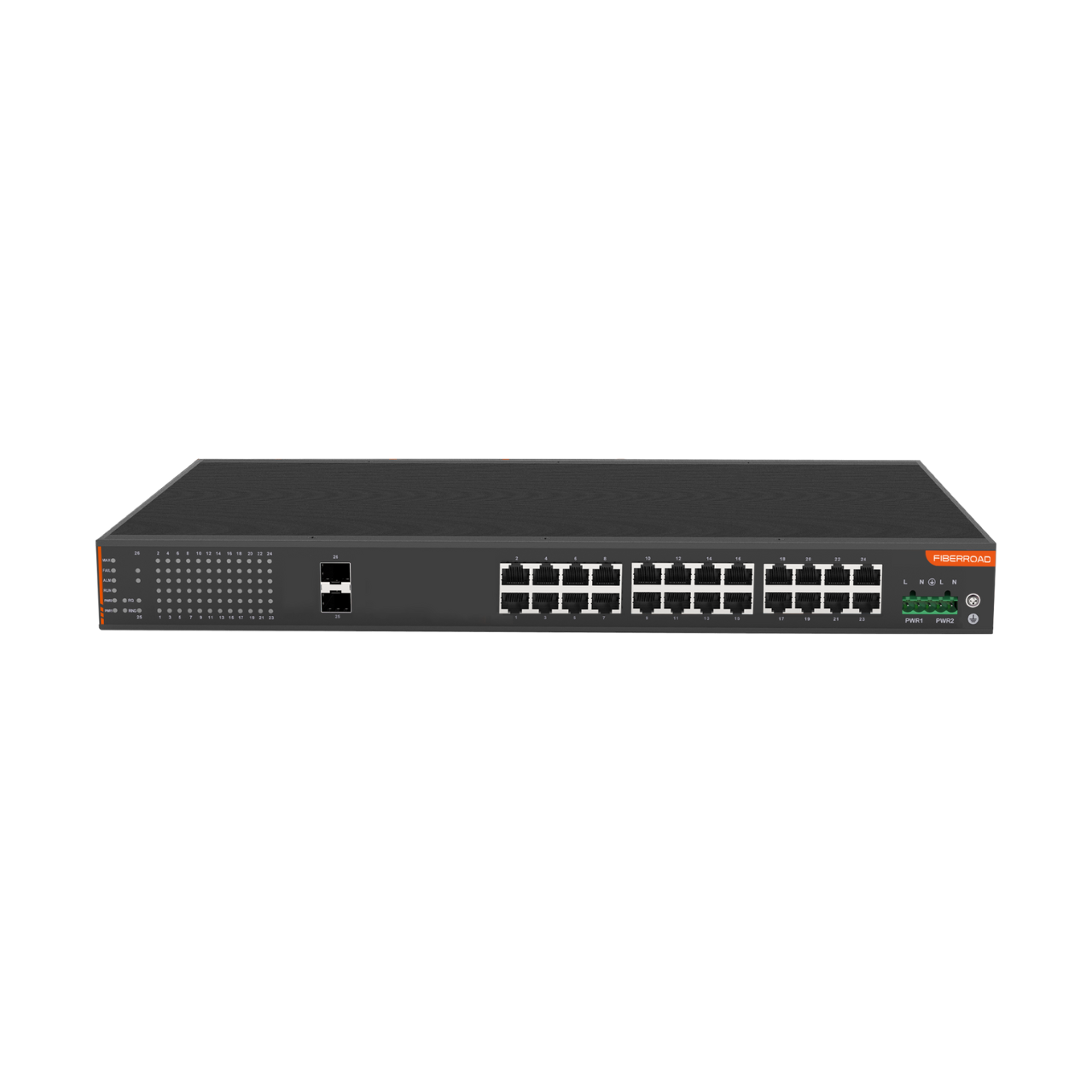 24 Port Gigabit Rack Mount Industrial Switch | Fiberroad Technology